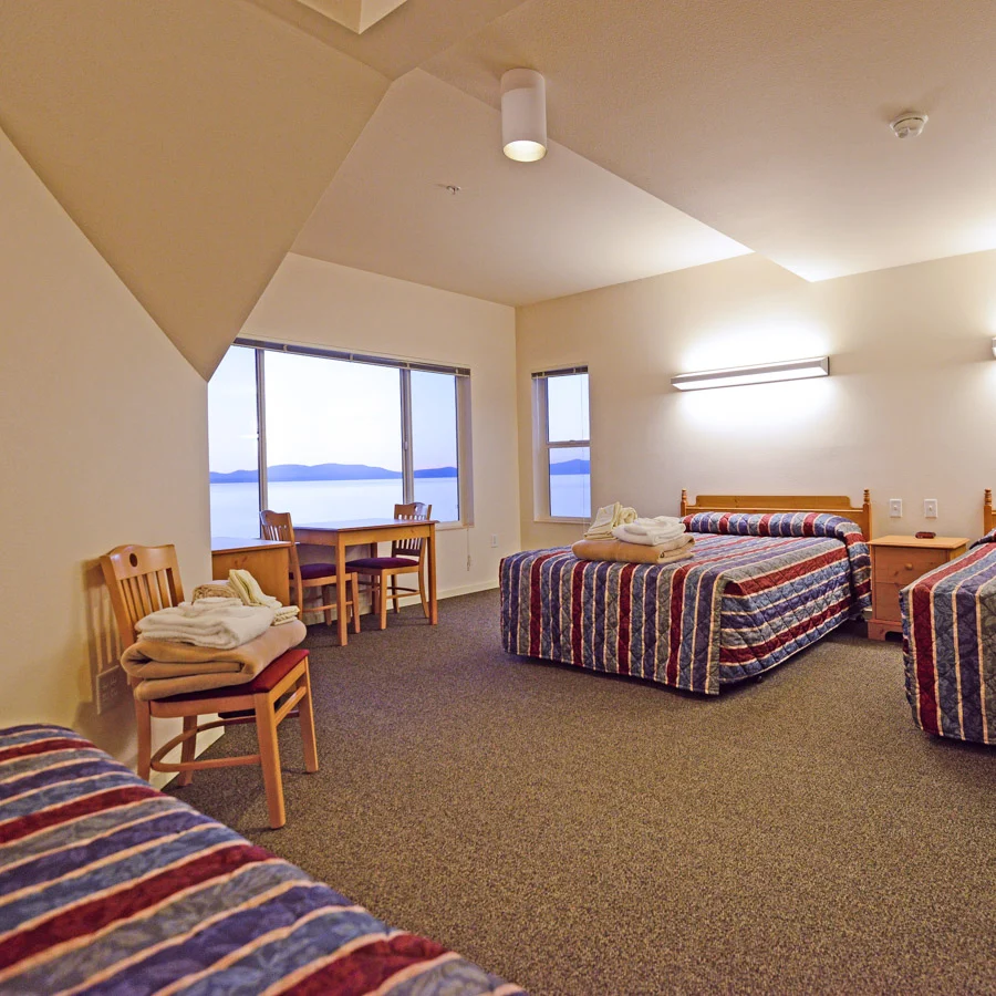 Room in Tallac Center at Zephyr Point Conference Center at Lake Tahoe California